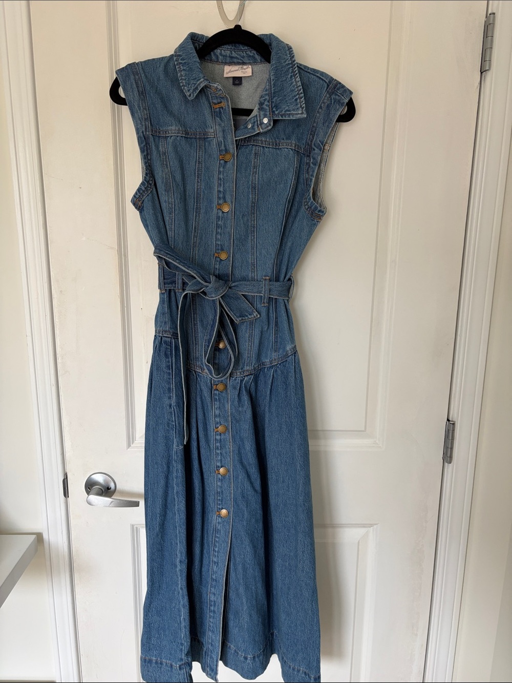 Universal Thread Sleeveless Denim Maxi Dress in Blue